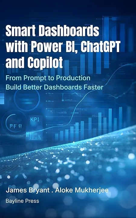 Book cover for Smart Dashboards with Power BI, ChatGPT and Copilot